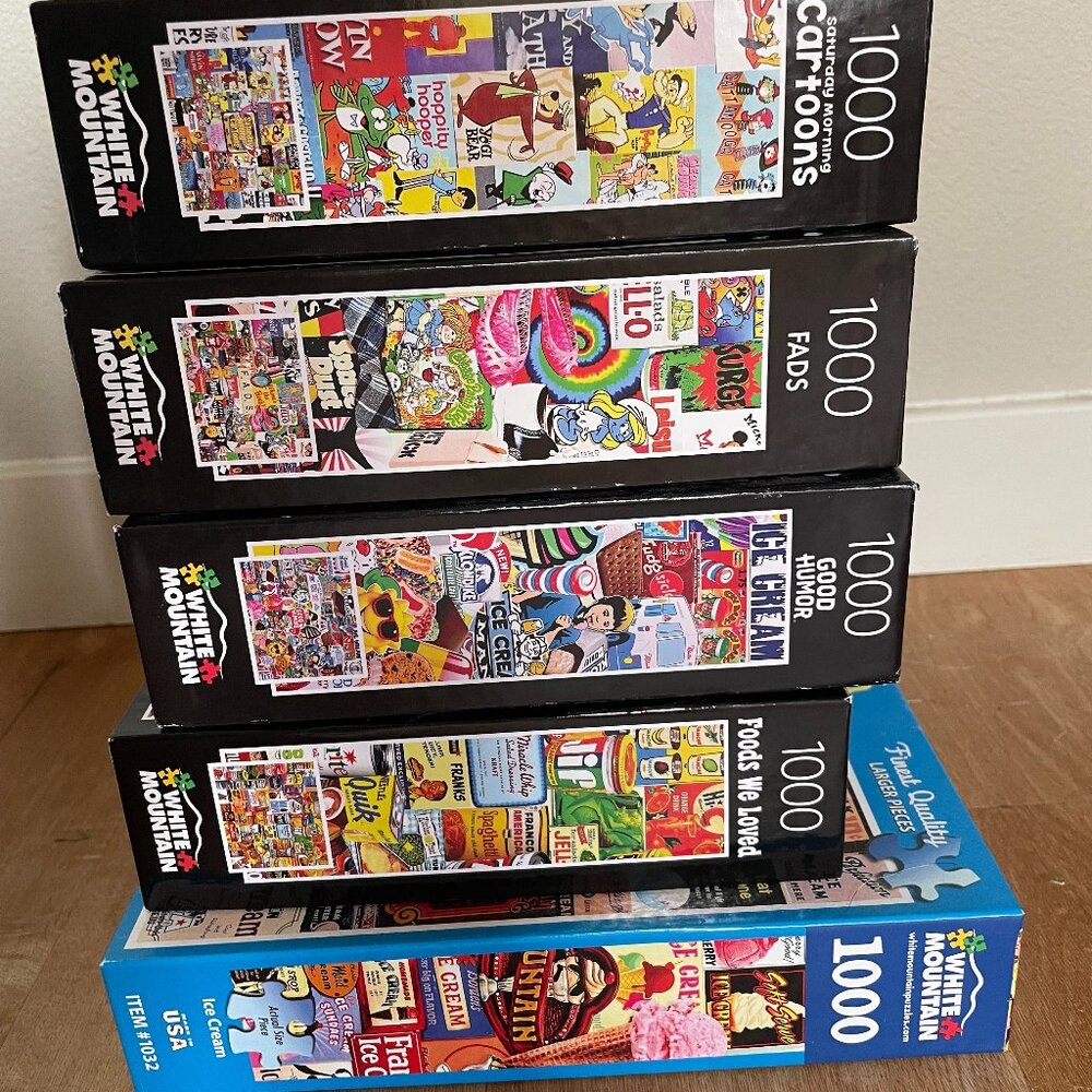 4 White Mountain 1000 piece puzzles
